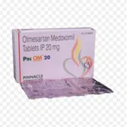 Pinom 20 Tablet Box/Carton + Blister Pack showing the Front face.