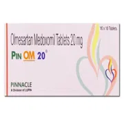 Pinom 20 Tablet Box/Carton showing the Front face.