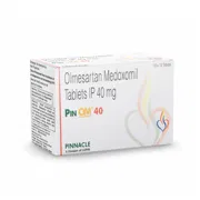 Pinom 40 Tablet Box/Carton showing the Front face.