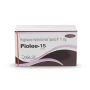 Piolee 15 Mg Tablet Box/Carton showing the Front face.