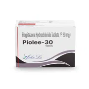 Piolee 30 Mg Tablet Box/Carton showing the Front face.