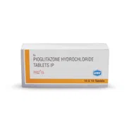 Pioz 15 Mg Tablet Box/Carton showing the Front face.