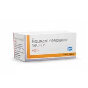 Pioz 15 Mg Tablet Box/Carton showing the Front face.