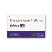 Pirfeheal 200 Mg Box/Carton showing the Front face.
