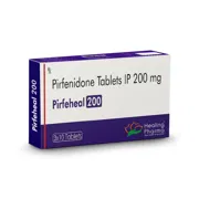Pirfeheal 200 Mg Box/Carton showing the Front face.