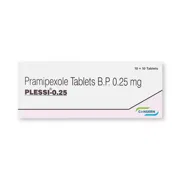 Plessi 0.25 Tablet Box/Carton showing the Front face.