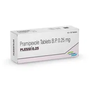 Plessi 0.25 Tablet Box/Carton showing the Front face.