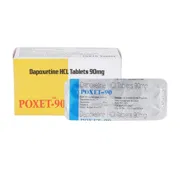 Poxet 90 Mg Box/Carton + Blister Pack showing the Front face.