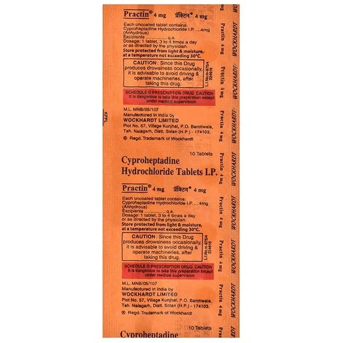 Practin 4 mg Tablet pack