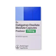 Pradaxa 150 Mg Capsule Box/Carton showing the Front face.