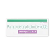 Pramipex 0.125 Mg Tablet Box/Carton showing the Front face.