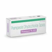 Pramipex 0.125 Mg Tablet Box/Carton showing the Front face.