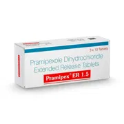 Pramipex ER 1.5 Mg Tablet Box/Carton showing the Front face.