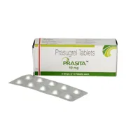 Prasita 10 Mg Box/Carton + Blister Pack showing the Front face.