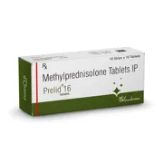 Prelid 16 Mg Tablet Box/Carton showing the Front face.