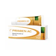 Prisben AC 2.5% Gel Box/Carton + Tube showing the Front face