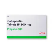 Progaba 300 Mg Tablet Box/Carton showing the Front face.