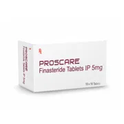 Proscare 5 Mg Tablet Box/Carton showing the Front face.