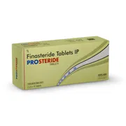 Prosteride 5 Mg Tablet Box/Carton showing the Front face.