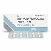 Provanol 10 Tablet Box/Carton + Blister Pack showing the Front face.