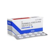 Provanol 20 Tablet Box/Carton + Blister Pack showing the Front face.