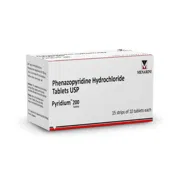 Pyridium 200 Mg Tablet Box/Carton showing the Front face.