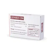 Qdmrd 200 Tablet Box/Carton showing the Front face.
