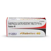 Rabeloc 40 Tablet Box/Carton showing the Front face.