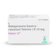 Rablet 10 Tablet Box/Carton showing the Front face.