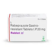 Rablet 20 Tablet Box/Carton showing the Front face.