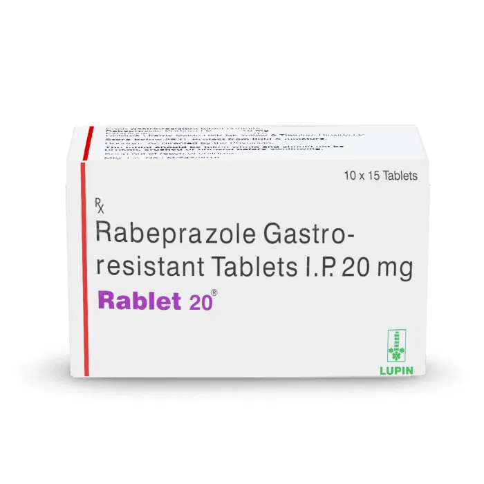 Rablet 20 Tablet Box/Carton showing the Front face.