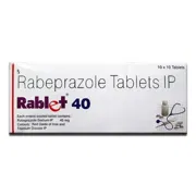 Rablet 40 Tablet Box/Carton showing the Front face.