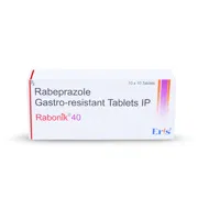Rabonik 40 Tablet Box/Carton showing the Front face.