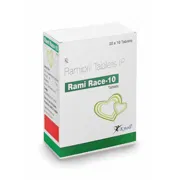 Rami Race 10 Mg Tablet Box/Carton showing the Front face.