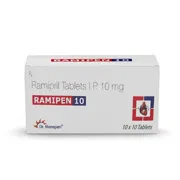 Ramipen 10 Mg Tablet Box/Carton showing the Front face.