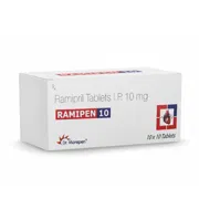 Ramipen 10 Mg Tablet Box/Carton showing the Front face.