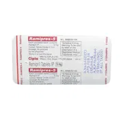 Ramipres 5 Mg Blister Pack showing the Back face.