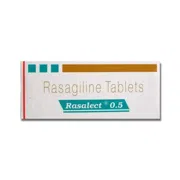 Rasalect Tablet 0.5 Mg Box/Carton showing the Front face.