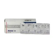Razo 10 Mg Box/Carton + Blister Pack showing the Front face.