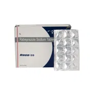 Razo 20 Mg Box/Carton + Blister Pack showing the Front face.