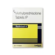 Rednisol 4 Tablet Box/Carton showing the Front face.
