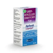 Refresh Liquigel Eye Drop 1% Box/Carton showing the Front face.