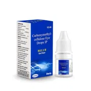 Relub 10 ml Box/Carton + Eye Drops Bottle showing the Front face.