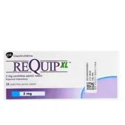 Requip XL 2 Mg Box/Carton showing the Front face.
