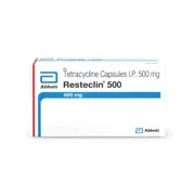 Resteclin 500 Capsule Box/Carton showing the Front face.