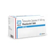 Resteclin 500 Capsule Box/Carton showing the Front face.