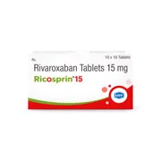 Ricosprin 15 Tablet Box/Carton showing the Front face