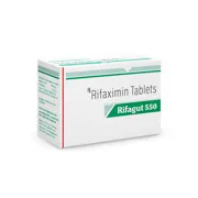 Rifagut 550 Mg Tablet Box/Carton showing the Left face