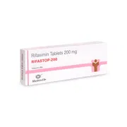 Rifastop 200 Mg Tablet Box/Carton showing the Left face