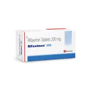 Rifaximax 200 Mg Tablet Box/Carton showing the Front face.